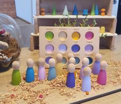Peg Bebekler için Tabla Aylar (İng) ve 12li Pegler Pastel Tonlar