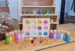 Peg Bebekler için Tabla Aylar (İng) ve 12li Pegler Pastel Tonlar
