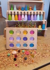 Peg Bebekler için Tabla Aylar (İng) ve 12li Pegler Pastel Tonlar