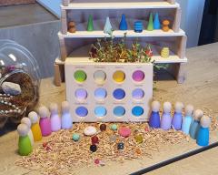 Peg Bebekler için Tabla Aylar (İng) ve 12li Pegler Pastel Tonlar