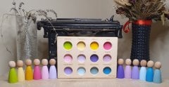 Peg Bebekler için Tabla Aylar (İng) ve 12li Pegler Pastel Tonlar