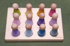 Peg Bebekler için Tabla Aylar (İng) ve 12li Pegler Pastel Tonlar