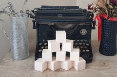 Ahşap Küpler 10 Adet Doğal Ham Waldorf Montessori Boyasız 4 cm