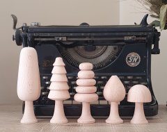 KırtKırt Ahşap Waldorf Ağaç Seti 10'lu Ham