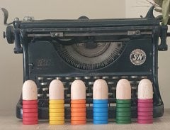 Waldorf Tırtıl Pegleri 6lı İnsancık Gökkuşağı Tonları KırtKırt Ahşap