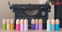 Waldorf Tırtıl Pegleri 12li İnsancık (Nins) Pastel Tonlar KırtKırt Ahşap