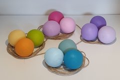 KırtKırt Ahşap | Ahşap Pastel Top | 4 cm 12 Adet | Doğal Ahşap Renkli Top Seti