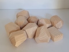 KırtKırt Ahşap | Tumi Ishi Ahşap Bloklar | 10 Parça Ham Denge Oyunu | Waldorf & Montessori Oyuncak