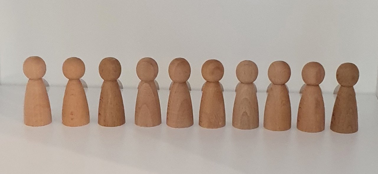 Waldorf Montessori Peg Bebek 10'lu Mini İnsancık Nins KırtKırt Ahşap