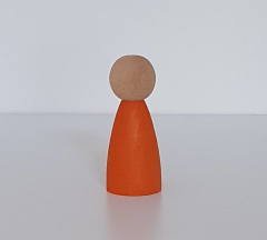 Waldorf Montessori Peg Bebek Mini İnsancık Boyalı 10'lu set Doğal Ahşap İnsancık KırtKırt Ahşap