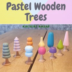 KırtKırt Ahşap Waldorf Ağaç Seti 10'lu Pastel