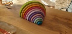 KırtKırt Ahşap | Waldorf Gökkuşağı | Pastel 12 Parça | 0-6 Yaş