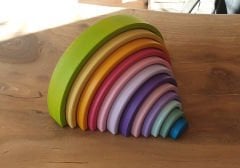 KırtKırt Ahşap | Waldorf Gökkuşağı | Pastel 12 Parça | 0-6 Yaş