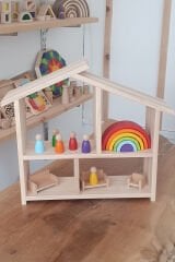 KırtKırt Ahşap | Çocuk & Bebek Ahşap Oyun Evi Küçük Boy Doğal Oyun Evi