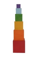 KırtKırt Ahşap - Ahşap Kutu Seti - 6 Parça - Montessori Doğal Ahşap Oyuncak