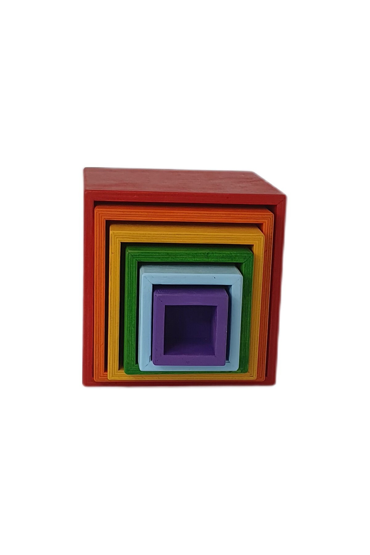 KırtKırt Ahşap - Ahşap Kutu Seti - 6 Parça - Montessori Doğal Ahşap Oyuncak
