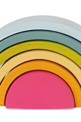 KırtKırt Ahşap Waldorf Gökkuşağı Pastel 6'lı Ahşap Oyuncak