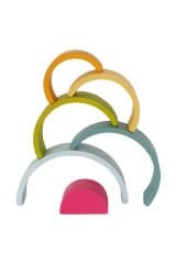 KırtKırt Ahşap Waldorf Gökkuşağı ve Arkadaşları Set Pastel Renkler